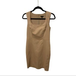 Ann Taylor nude sleeveless shell dress size 0